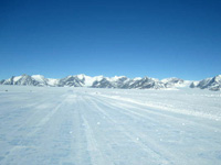 The amazing, natural blue-ice runway at Union Glacier